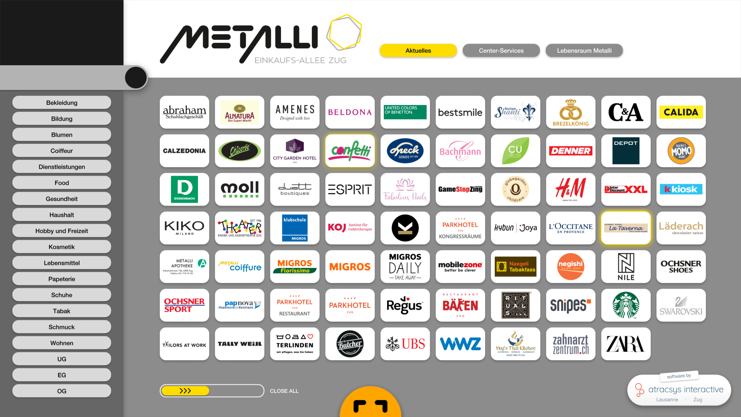 Metalli PopupExperience Atracsys Interactive